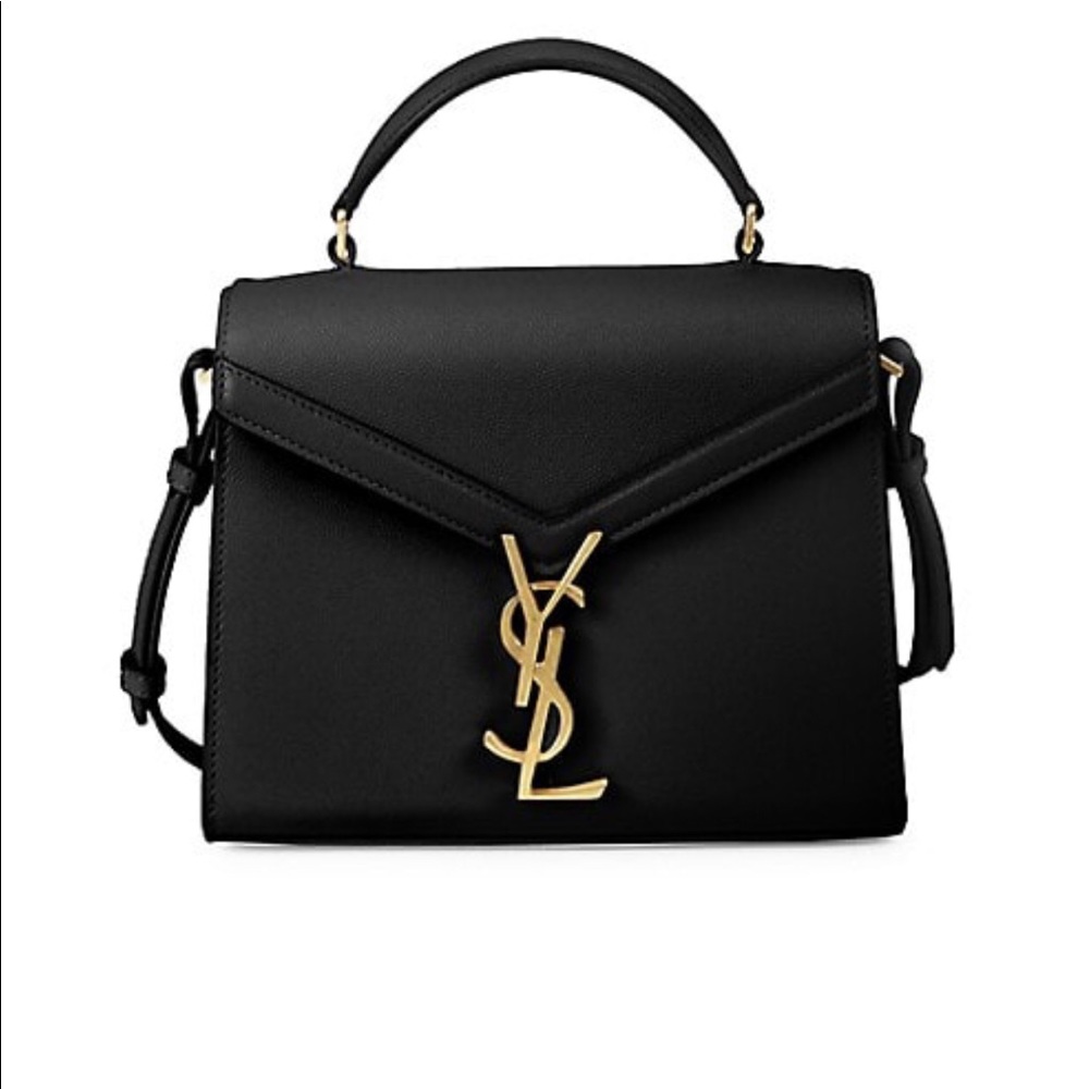 Saint Laurent YSL Med Cassandra Bag in Black